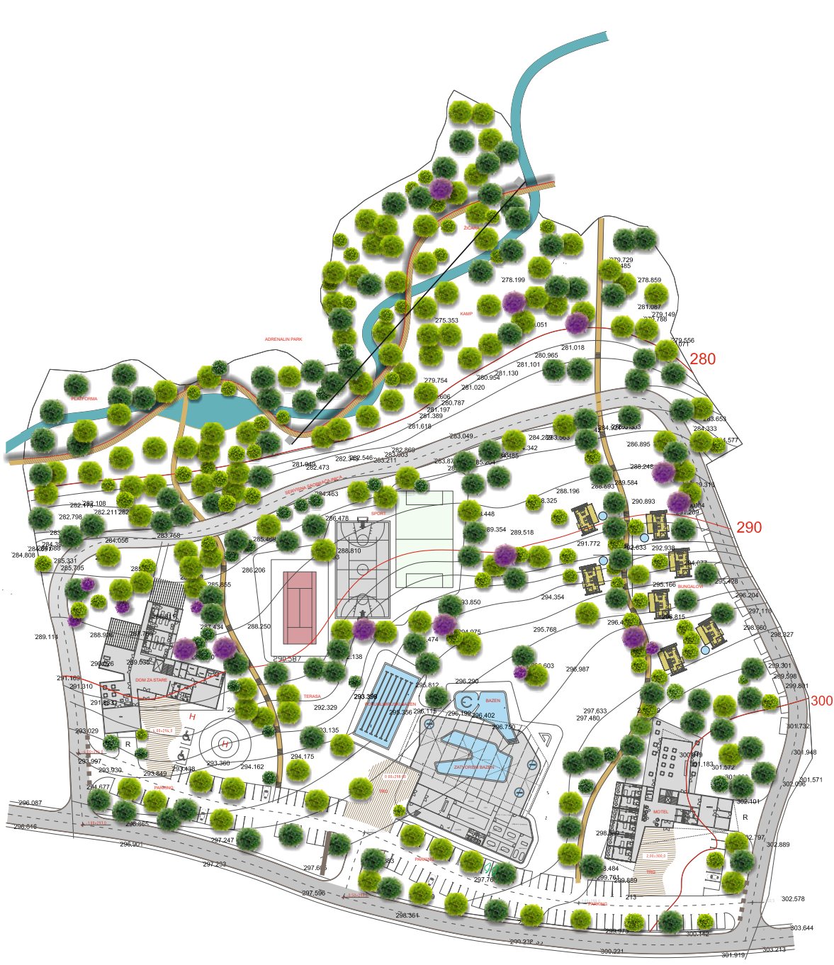 Generalni plan kompleksa Aquapark Gata